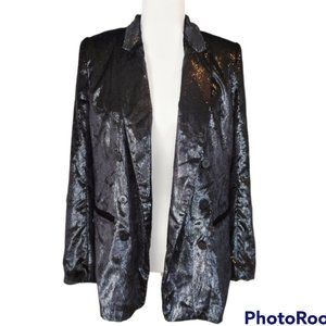 NWT Black Shine Double-breasted Blazer Jacket - Size 10